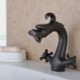 Double Handles Antique Oil-rubbed Bronze Black Sink Faucet