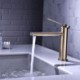 Modern Brass Basin Tap Single Lever Countertop Faucet Optional Colors: Brushed Gold/Gun Grey/Black