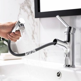 Optional Chrome / Black Pull-out Basin Faucet (Short)