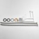 Single Hole Architectural Design Single Handle White Geometric Bathroom Sink Faucet
