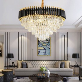 Living Room Bedroom Modern Pyramid Glass Pendant Light Chandelier