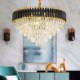 Living Room Bedroom Modern Pyramid Glass Pendant Light Chandelier