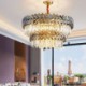 Living Room Bedroom Nordic Modern Glass Pendant Light Round Chandelier