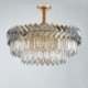 Nordic Style Glass Chandelier Bedroom Living Room Round Glass Pendant Light