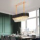 Decorative Ceiling Lamp for Living Room Hotel Modern Oval Glass Pendant Light