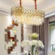 Oval Shaped Ceiling Light Living Room Kitchen Island Golden Modern Glass Pendant Light