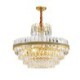 Bedroom Living Room Modern Luxury Glass Pendant Lamp Circular Shaped Stainless Steel Chandelier