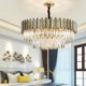 Living Room Study Modern Round Glass Chandelier Decorative Pendant Light