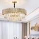 Living Room Study Modern Round Glass Chandelier Decorative Pendant Light