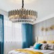 Decorative Chandelier Bedroom Living Room Modern Circular Glass Pendant Light