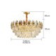 Bedroom Living Room Nordic Modern Glass Pendant Light Circular Chandelier