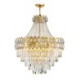 Elegant Gold Circular Chandelier Bedroom Living Room Nordic Style Glass Pendant Light