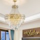 Elegant Gold Circular Chandelier Bedroom Living Room Nordic Style Glass Pendant Light