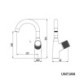 Brass Bathroom Mixer Tap with Black Basin Faucet