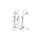 Bathroom Shower Mixer Shower Head + Hand Shower Faucet Set in Antique Brass