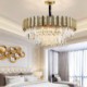 Living Room Study Modern Simple Circular Chandelier Glass Pendant Light