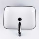 White Rectangle Vessel Sink with Ceramic Basin for Bathroom (without Faucet)