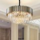 Living Room Dining Room Modern Minimalist Circular Chandelier Glass Pendant Light