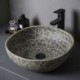 Industrial Style Crackle Balcony Wash Basin Vintage Ceramic Bathroom Basin