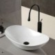 Ingot Shaped Ceramic Wash Basin Simple Style Bathroom Lavatory Countertop Basin
