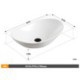 Ingot Shaped Ceramic Wash Basin Simple Style Bathroom Lavatory Countertop Basin