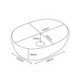 Unique Imitation Wood Grain Basin Oval Ceramic Bathroom Wash Basin