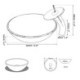 Contemporary Blue Basin Foil Covered Tempered Glass Round Vessel Sink with Waterfall Faucet