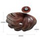 Shell Shape Basin Bathroom Countertop Waterfall Vessel Sink Tap Glass Sink and Faucet Set