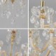 Dining Room Bedroom Elegant Crystal Chandelier European Style Glass Pendant Light