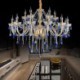 Luxury Pendant Light Blue Pendant Living Room Bedroom European Crystal Chandelier