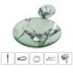 Imitation Marble Glass Basin Bathroom Countertop Waterfall Vessel Sink Tap Round Sink and Faucet Set