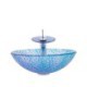 Tempered Glass Bathroom Countertop Waterfall Vessel Sink Tap Round Sink and Faucet Set