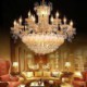 Dining Room Hotel Large Luxury Crystal Chandelier European Gold Ceiling Light