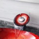 Tempered Glass Bathroom Countertop Waterfall Vessel Sink Tap Gradient Red Sink and Faucet Set