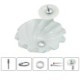 Wave Shape Basin Tempered Glass Bathroom Countertop Waterfall Vessel Sink Tap White Sink and Faucet Set