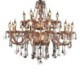 Amber Living Room Bedroom European Crystal Chandelier Elegant Large Pendant Light