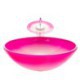 Round Shape Tempered Glass Bathroom Countertop Waterfall Vessel Sink Tap Gradient Sink and Faucet Set