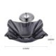 Tempered Glass Bathroom Countertop Waterfall Vessel Sink Tap Irregular Grey Sink and Faucet Set