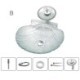 Bathroom Countertop Waterfall Vessel Sink Tap Shell Glass Sink and Faucet Set