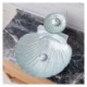 Bathroom Countertop Waterfall Vessel Sink Tap Shell Glass Sink and Faucet Set