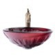 Special Design Tempered Glass Sink and Faucet Set Round Basin With/Without Tap Sink