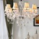 Dining Room Bedroom Living Room Elegant Modern Crystal Chandelier Transparent Pendant Light