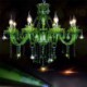 Bedroom Living Room Hallway European Style Crystal Green Chandelier Candle Pendant Light