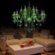 Bedroom Living Room Hallway European Style Crystal Green Chandelier Candle Pendant Light