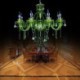 Bedroom Living Room Hallway European Style Crystal Green Chandelier Candle Pendant Light