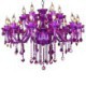 Bedroom Living Room Elegant Purple Crystal Ceiling Light European Chandelier