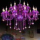 Bedroom Living Room Elegant Purple Crystal Ceiling Light European Chandelier