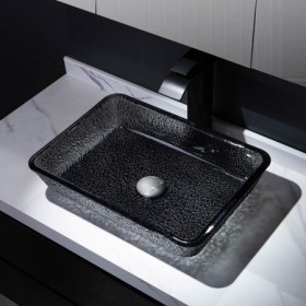 Rectangular Glass Lavatory Bath Sink