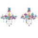 Bedroom Living Room Children Room European Colorful Crystal Chandelier Macaron Pendant Light