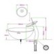Waterfall Faucet Water Drain Mounting Ring Modern Round Black and White Tempered Glass Sink and Faucet Sets